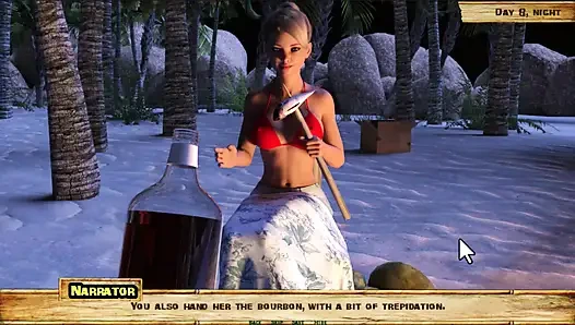 Pulau Lewd #8 - dia ngocok kontolku