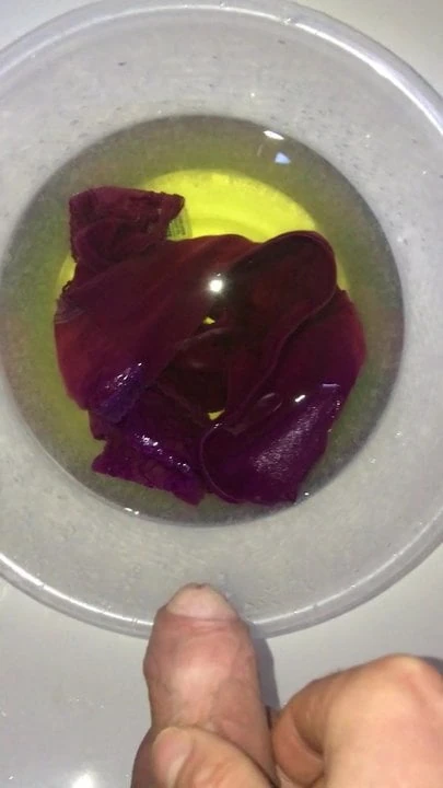 Pissing purple panties