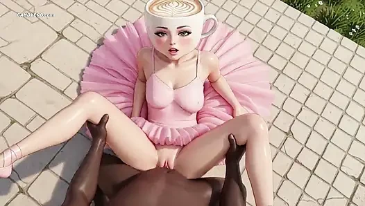 Yapay zekalı balerin Cappuccina büyük bir yarakla sert sikiliyor