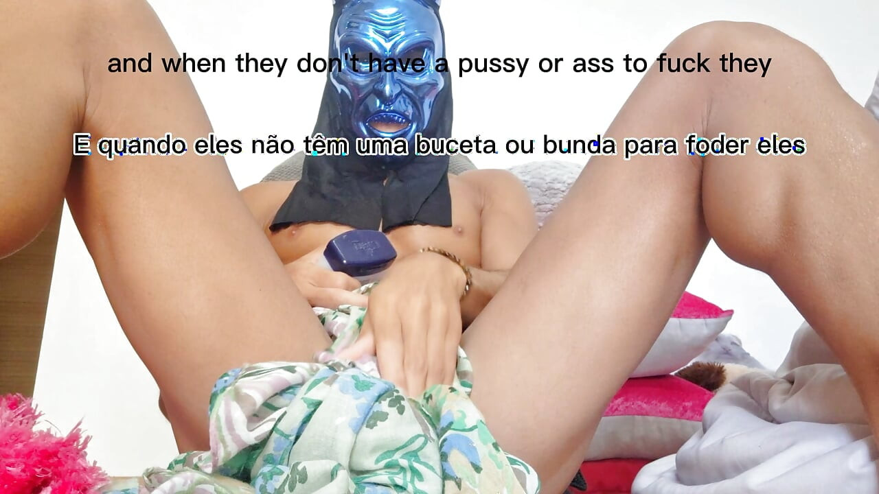 Halloween Monster Mask Teaches Hard Cock Exercise - How to Get a Stronger, Rock Hard Dick & Cums Twice While Training