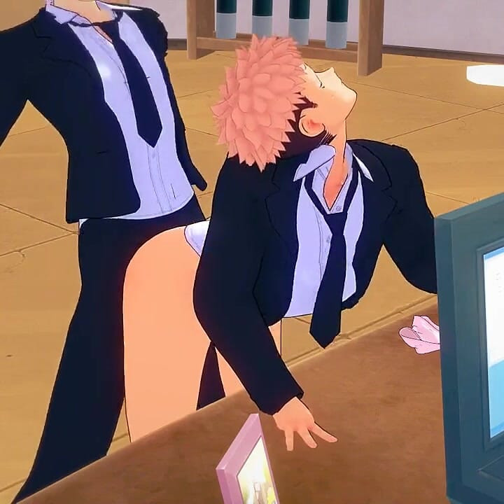 Jujutsu Kaisen Yaoi - Yuuji follada por Gojo en una mesa