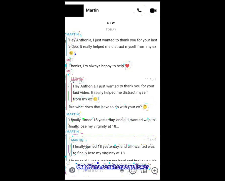 Snapchat, 18 year old virgin - I deflowered him and squirted all over him