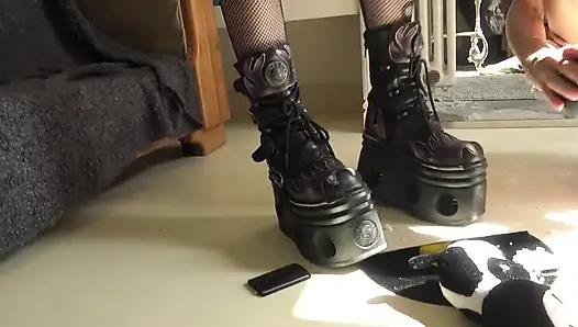 Snotty, Gothic Anime Fetish Girls Crush Their Neighbor's Apartment Out of Boredom!