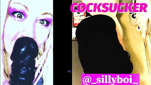 Sillyboi si cowok konyol pecinta konyol ini nyepong kontol besar pria kulit hitam dan dia nyepong kontol siapa aja