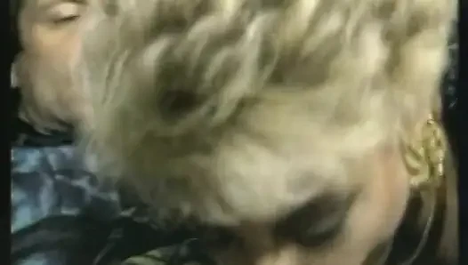Skinny bitch gets both fuckholes torn apart by huge cocks strokes