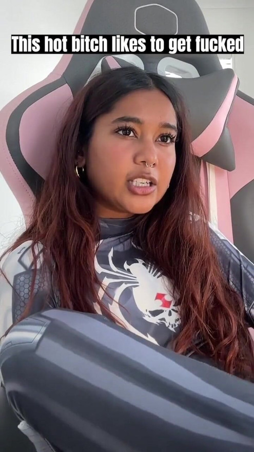 Small desi girl Mia Z masturbates and reacts to hentai | Clip 2