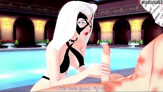 Felicia hardy (siyah kedi) bikinili oral seks - harika