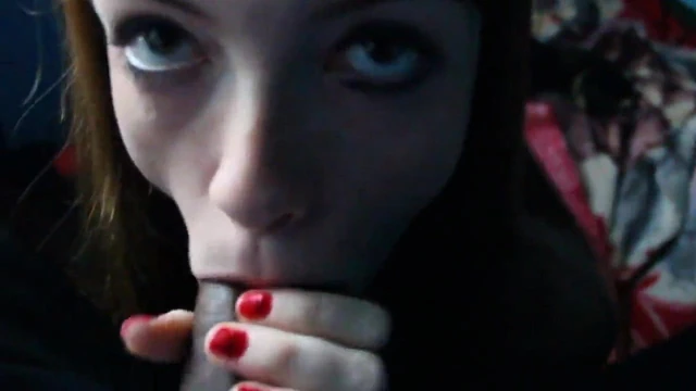 Redhead blows BBC while parents are gone