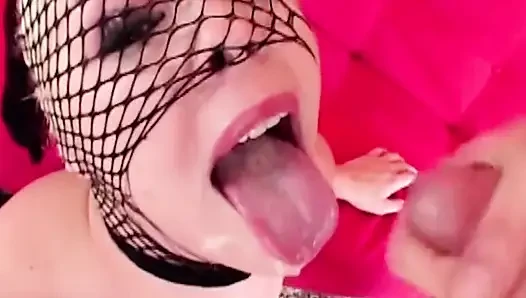 Gangbang with Double Penetration and Swallowing a Lot of Sperm