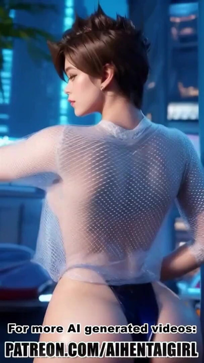 Overwatch Tracer cosplay Erotic Dance, Dildo Play, and Squirting Ecstasy Uncensored Hentai AI generated | Clip 2