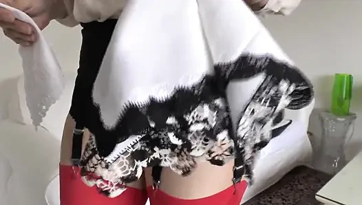 handkerchief sniffing games and a shared handkerchief- assisted jerk-off session, lady victoria valente