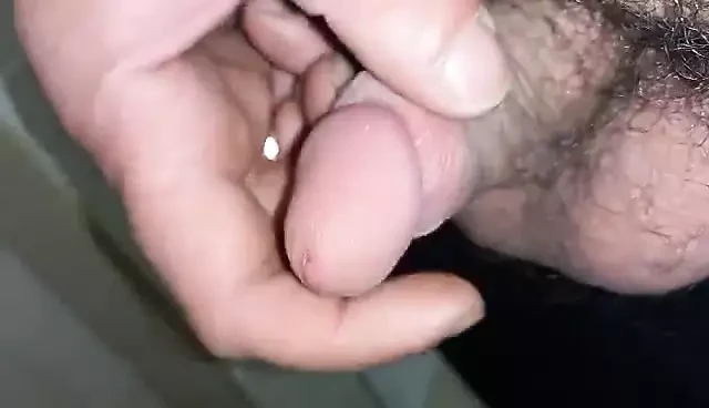Old man masturbating old penis