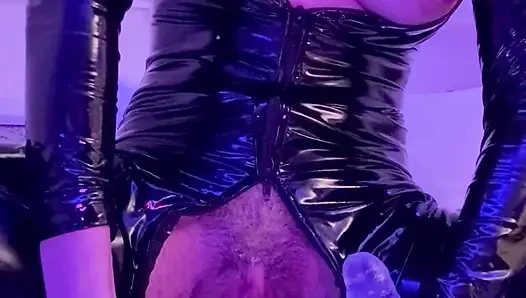 Breaking into my pussy with 3 big dildos at the same time