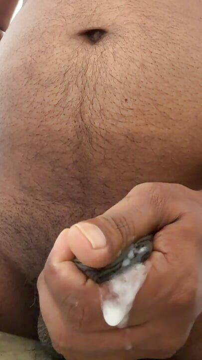 Indian guy masturbate and cum while a video call