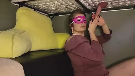 Thursday COCK – She MILKS & SUCKS a Big Dick Under Her GloryTable