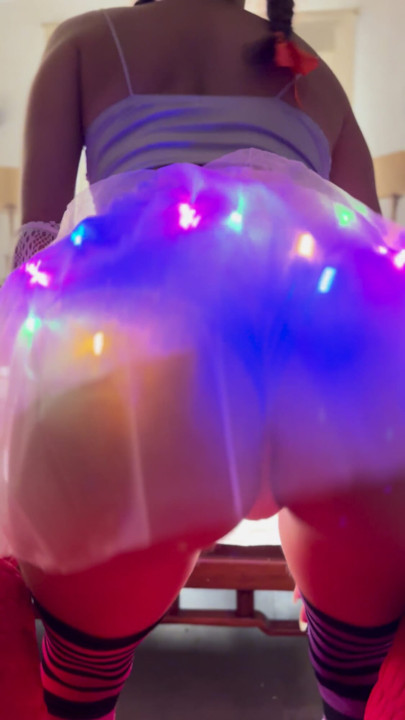 Pigtailed Teen Stepsister Lapdance Juicy Ass LED Lights Skirt Jingle Twerk Tiny Pussy Part 1