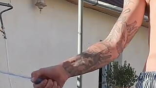 Fucked a Cute Guy Gardener, Deep Throat Blowjob and Fucked a Tight Twink Ass and Came