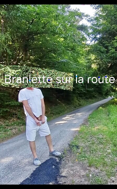 Handjob on the road