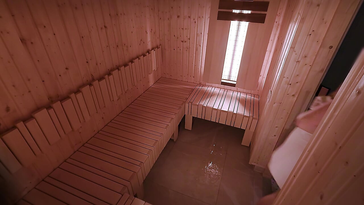 Really risky and fast fucking in a public sauna with multiple orgasms. Hot amateur milf   Dada Deville