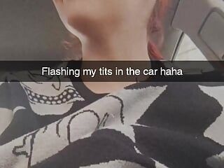 Snapchat - puta masturbação em carro público