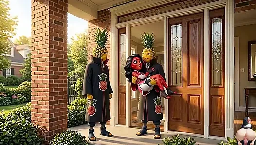 Serial buah: episode 3 - gadis imut dengan stoking stroberi dan gadis nanas berbagi hentai ai yang sensual