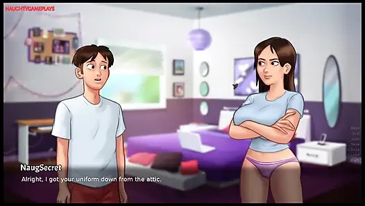 Summertime Saga Part 29 By DarkCookie - Stepsister knows how to ride a Huge Dick, Pussy Creampie