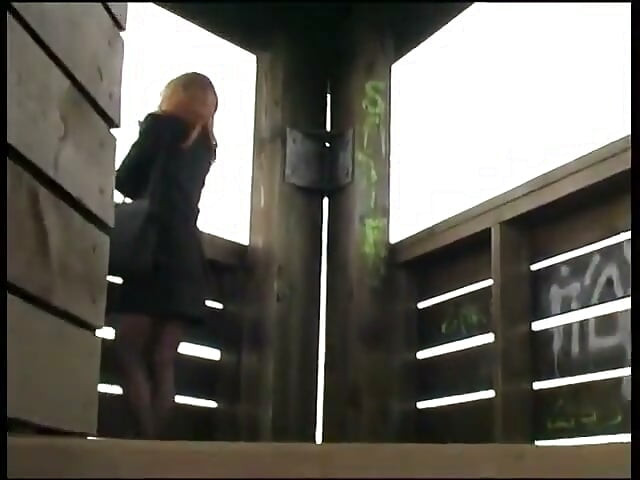 Sexy milf is having fun outdoors