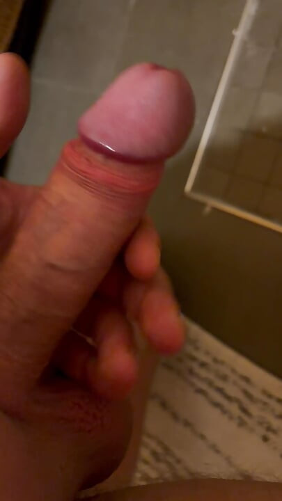 Fat cock squirts in the shower