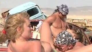 rock stars fuck horny fans pussys at desert with rocks