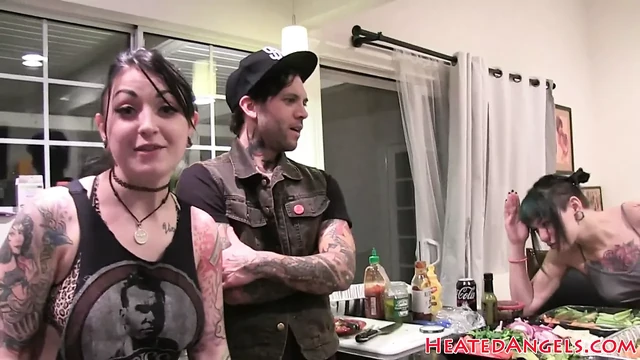Cute casting emos showing off their tattoos