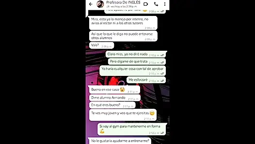 Горячий чат с моим учителем, чтобы пройти ее курс - Nati Sweet - Natasha Caseros