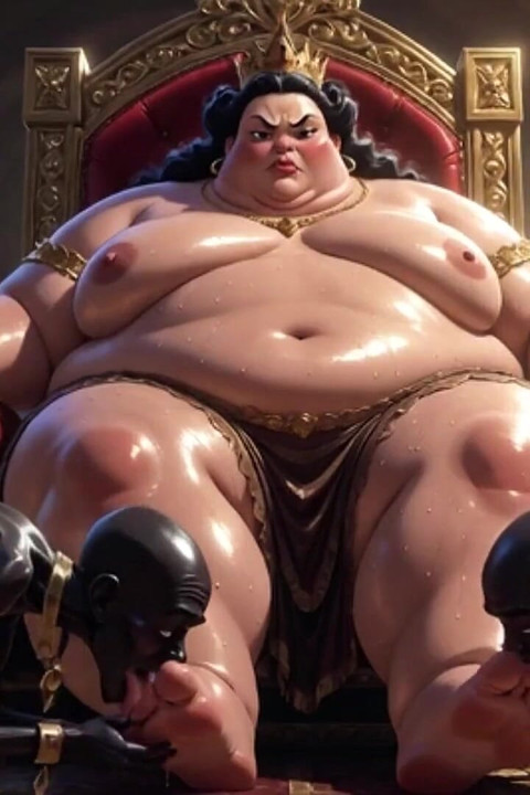 Huge BBW Mistress Foot Worship - Slaves Licking Her Feet to Ecstasy