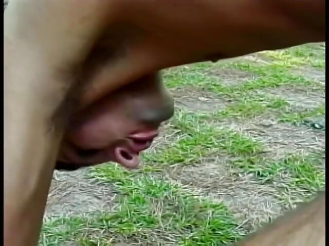 Skinny little shemale whore loves to suck big fat cock outdoor