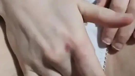 Rubbing My Pussy and Masturbating in My White Thong