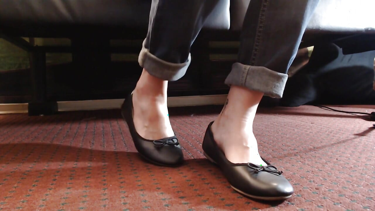 Ballet flats perna rápido salto salto tapa
