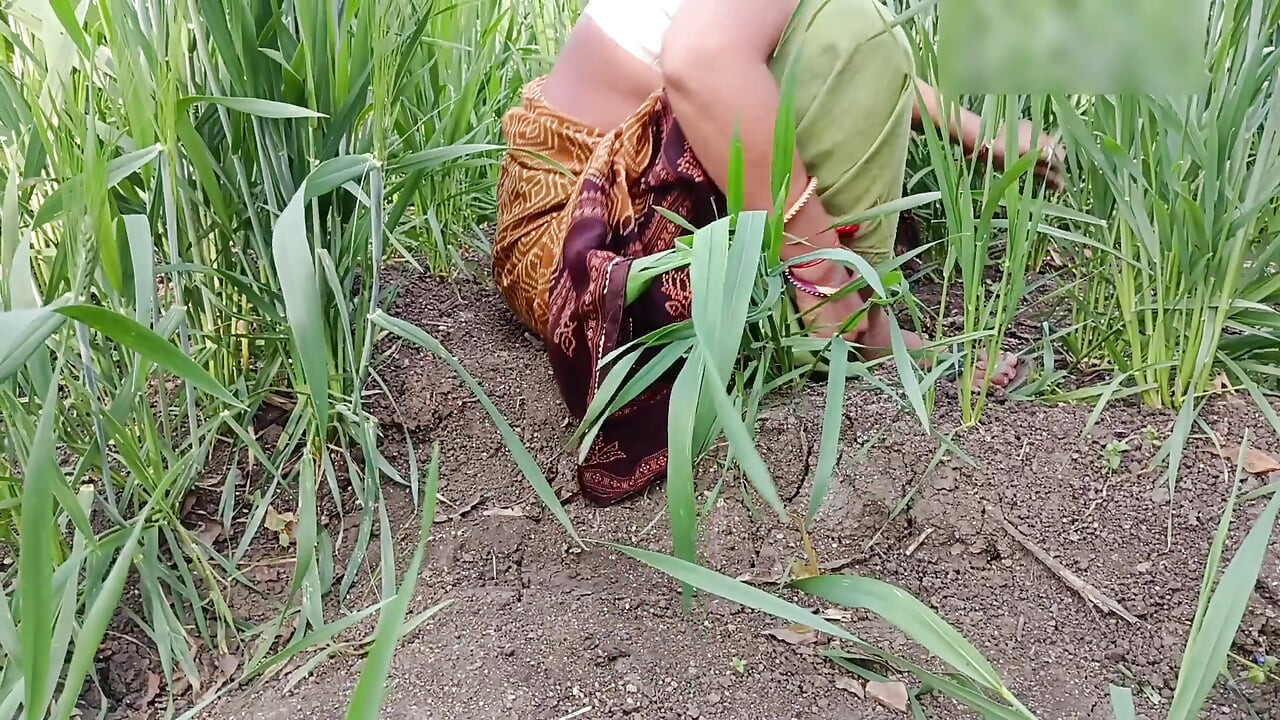 Desi 18-year-old young, married beautiful sister puts her finger in her pussy in the field and gets her brother to fuck her buttocks in the field