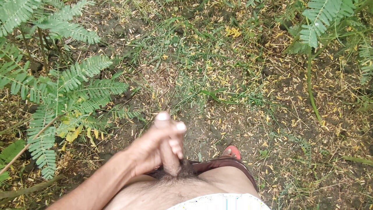 Horny Boy Masturbation in Outdoor and Cumshot