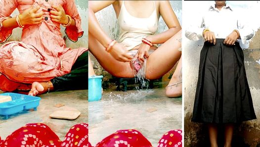 Indyjska nowa szkoła - naga kąpiel, wirusowe mms sex video, indyjska uczennica Mms Video