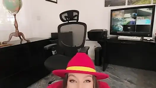 Vrcosplayx april olsen sebagai carmen sandiego selalu menjadi gadis nakal tapi kamu punya kendali sekarang bagian 1