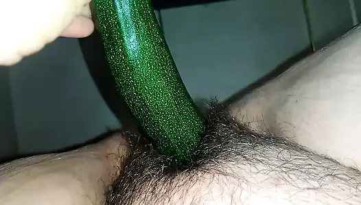 Hairy pussy satisfies to the point of pissing
