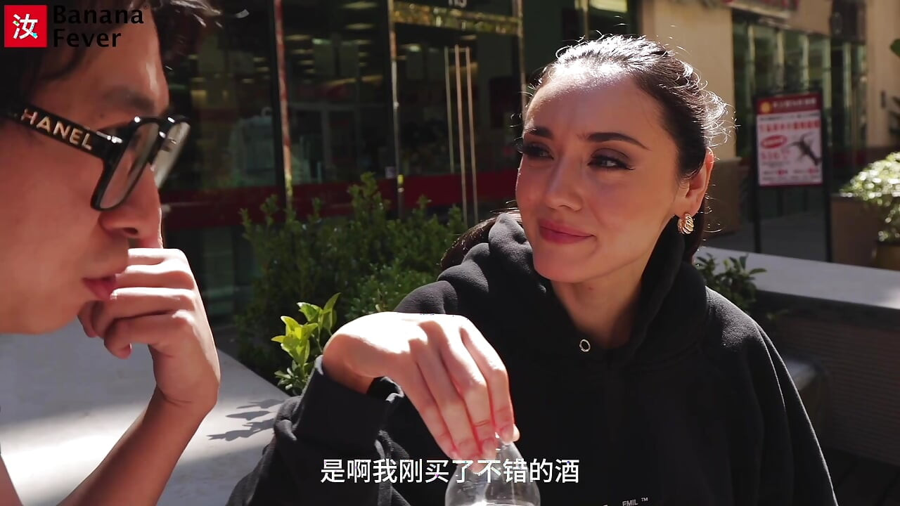 Old & Young Chinese Guys Double Team Hot Brunette European Pornstar in Wild Threesome
