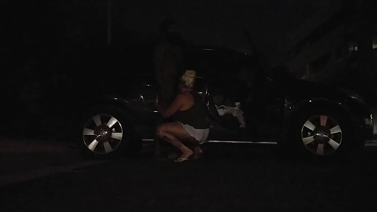 Wife wanted it outside! Those tan lines are SEXY!
