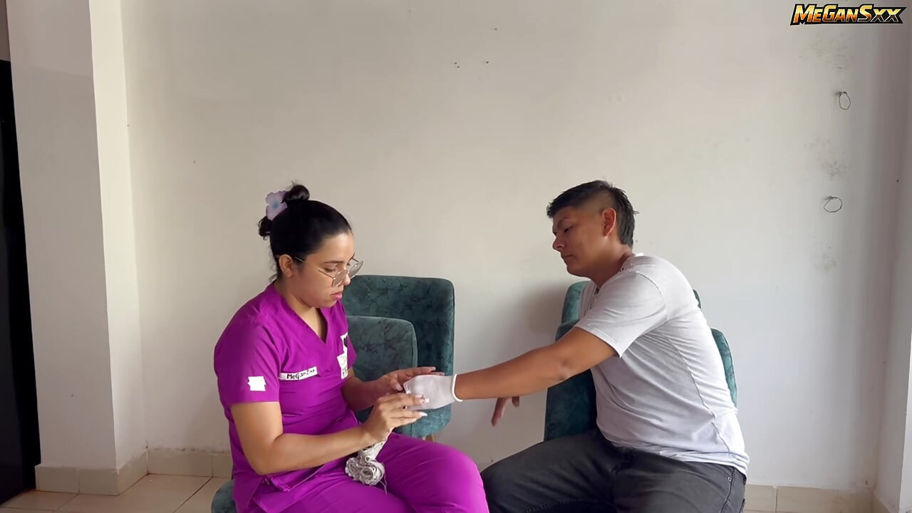 BIG ASS NURSE FUCKS HER PATIENT WHEN THE DOCTOR LEAVES.