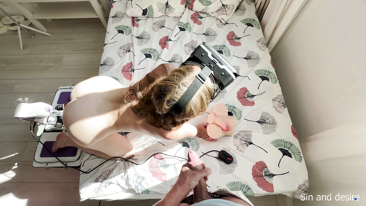 "OMG, Why Did You Do That To Your Stepmom. This Is So Wrong!!!" Stepson tricked his stepmom playing with Rimba sex machine in VR