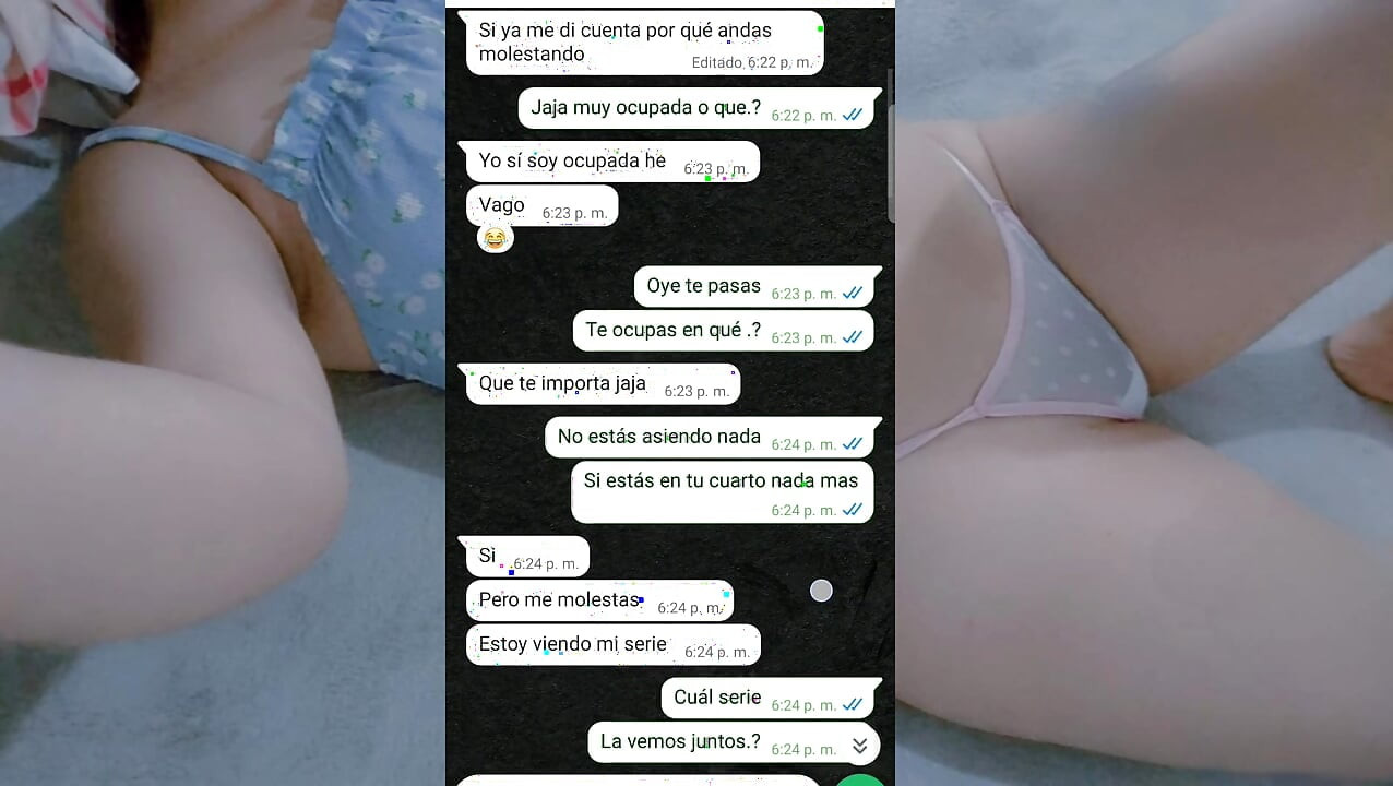 Messages with my stepsister to ask for her rich tight pussy and we ended up fucking super rich until orgasm...