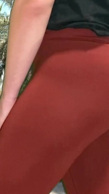 Must-share moment from "Big ass big dick shemale flashing in public in tight see through pants"