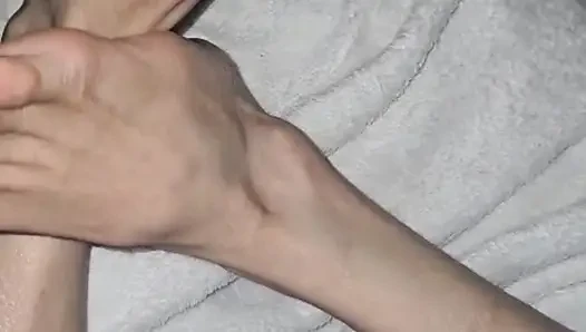 Melove'a yakın çekim seksi küçük ayaklar ve kırışık taban