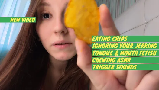 Hungry head, chips eater ASMR
