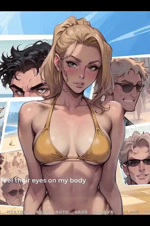 我的新女友 禁忌色情游戏第25集 我漂亮的姐妹们比基尼对她们巨大的屁股来说太小了!