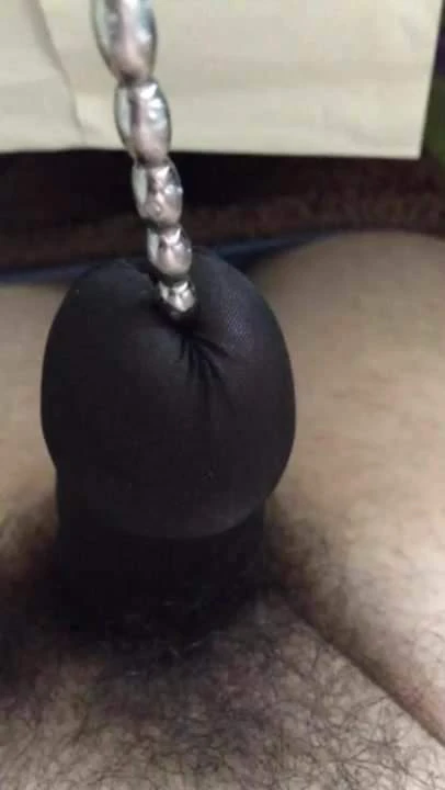 Nylons inside and around my cock